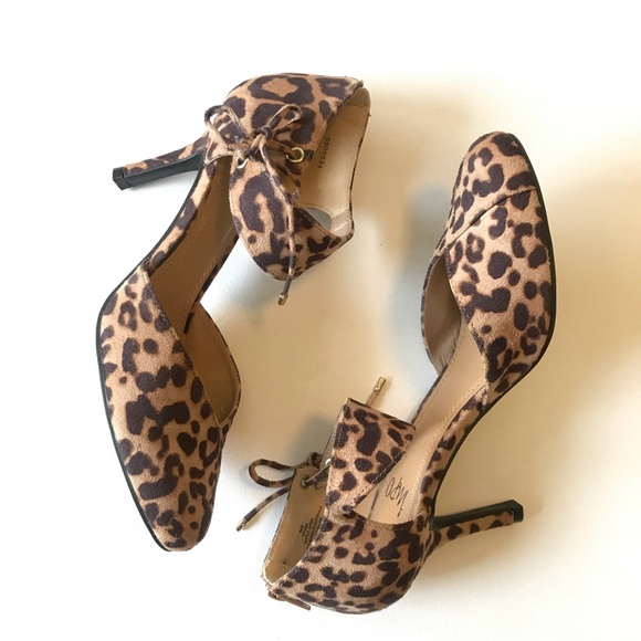 Impo Shoes - Impo leopard print heels with side tie.